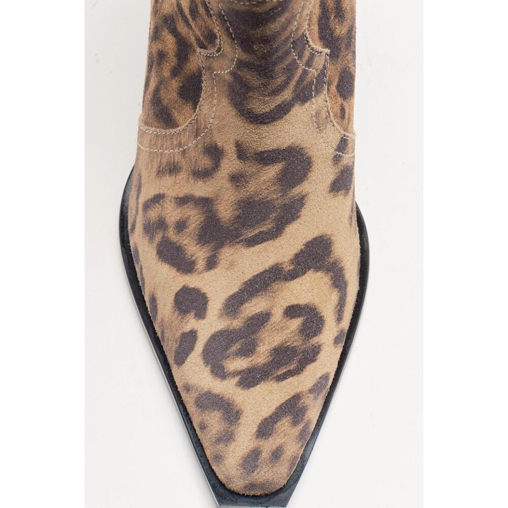 NEW FREE PEOPLE women's cat nap cowboy boots in leopard - Picture 4 of 9